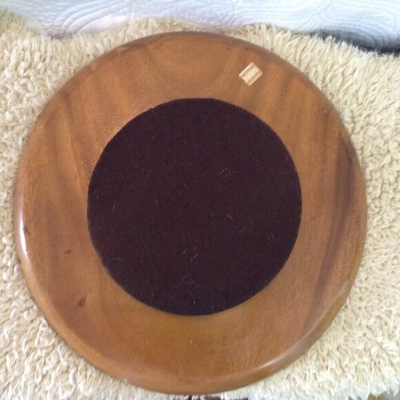 VINTAGE MCM Lazy Susan, Snack Server, Teak or Monkeypod. 4 Snack trays; Mid tray - Picture 3 of 5